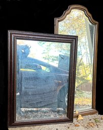 Two Large Heavy Mirrors - Vintage