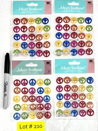 Jolee's Scrapbooking Stickers -  Rhinestone Rainbow Peace Signs