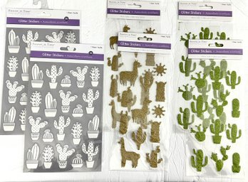 Forever In Time Scrapbooking Stickers -  Llamas & Cactus