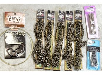 Jewelry Making Lot - 9 Packages - Chain, Necklace, Etc