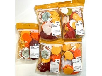 Lot Of 5 Packages Of Thanksgiving Felt Stickers