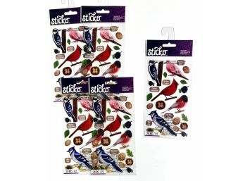 5 Packages Backyard Birds Stickers - Sticko