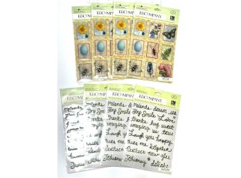 8 Packages Flowers & Words K & Company Scrapbooking Stickers