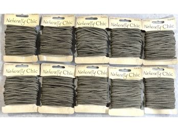 Lot Of 10 Packages Dark Grey Suede Cord / Lace - Lot 1 Of  2