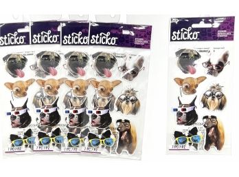 5 Packages Funny Dog Stickers - Sticko
