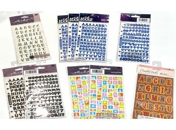 10 Packages Letters & Numbers - Sticko ScrapbookingCardmaking Stickers