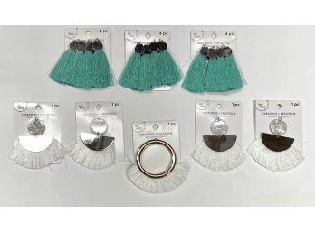 Jewelry Making Lot - 8 Pieces - Fabric Tassels