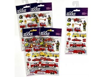 5 Packages Firefighter Stickers - Sticko