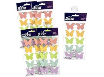 5 Packages Butterflies Stickers - Sticko
