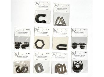 Jewelry Making Lot - 10 Pieces - Silver Tone Metal