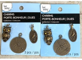 Jewelry Making Lot - Charms/Pendants - 2 Packages Owls