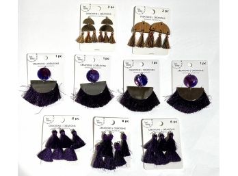 Jewelry Making Lot - 9 Pieces - Fabric Tassels