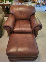 Leather Chair  And Ottoman