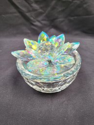 Sagebrook Crystal Lotus Trinket Jar