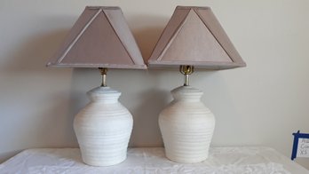 Modern White Lamp Set