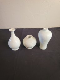 Three Small Bud Vases