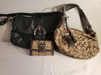 Coach Signature And Soho Bags Plus Wallet