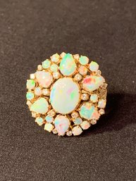 18kt Opal Snd Diamond Cocktail Ring