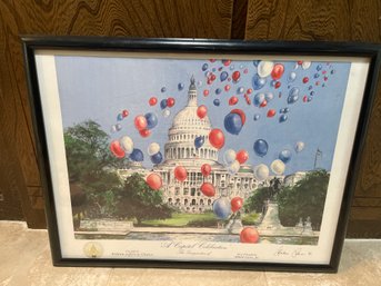 Inauguration Of Bill Clinton Vintage Water Color Poster