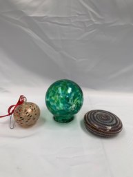 Wishing Ball Ornament And Bud Vase