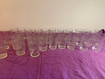 40 Hex Optic Juice Glasses