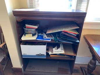 Bookcase With Office Supplies