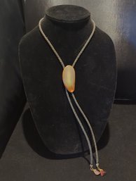 Bolo Tie With Natural Stone Accents