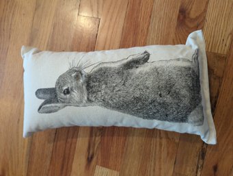 Small Rabbit Decor Pillow Throw Toss Pillow - 6 In X 14 In
