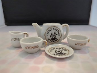 5 Pieces Of Tiny Miniature Tea Set From Little America, Wyoming