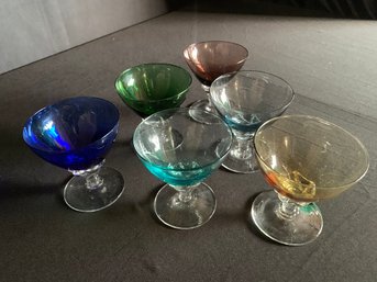 Vintage MCM Colorful Empoli Italian Barware Glasses