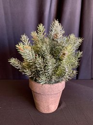 Small Faux Snow Covered Pine In Small Pot