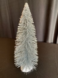 Silver Medium Bottle Brush Tree With Snow Base