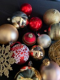 Red Gold Assortment Of Ornaments