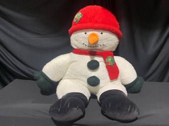 So Cute, Knobby Knit Snowman! Gigantic 32 Inches Tall