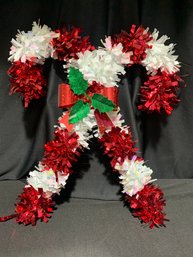Decorative Crossed Candy Cane Decor 18 In Tall