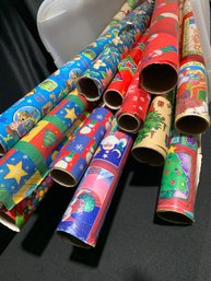 Miscellaneous Holiday Wrapping Paper With Plastic Container
