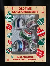 Old Time Glass Ornaments Still In Box. Kmart From The '80s