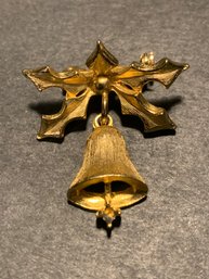 Vintage Christmas Bell Brooch