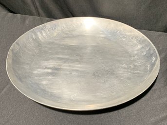 Round Silver Serving Platter Approximately 16 Inches