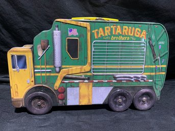 Vintage Teenage Mutant Ninja Turtles Tartaruga Brothers Trash Truck Lunch Box