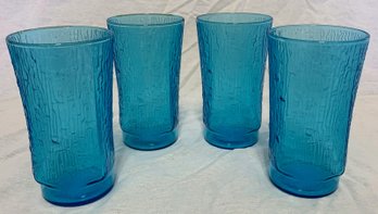 Four Anchor Hocking Pagoda Glasses - One With Chip