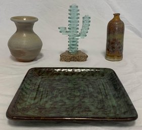 Pottery And Glass Cactus