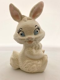 Vintage Pearlescent Painted Rabbit Porcelain Figurine