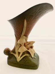 Roseville Pottery Sienna Zephyr Lily 6'cornucopia Vase