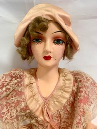 Vintage Pink Boudoir Doll