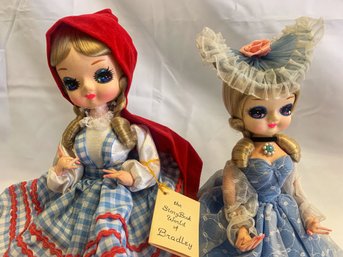 Vintage Big Eye / Bradley Doll Pair Including Little Red Riding Hood