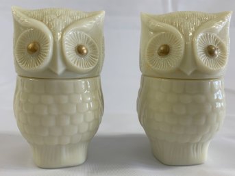 Avon Owl Perfume Bottle Set
