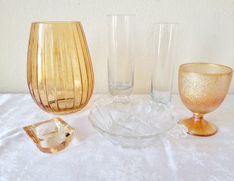 6 Pc DEPRESSION And OTHER GLASS LOT -