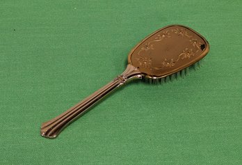 Decorative Vintage Metal Hair Brush With Removable Hair Pad For Cleaning