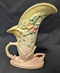 Hull Pottery Wildflower Cornucopia Vase W-10 8.5' Tall